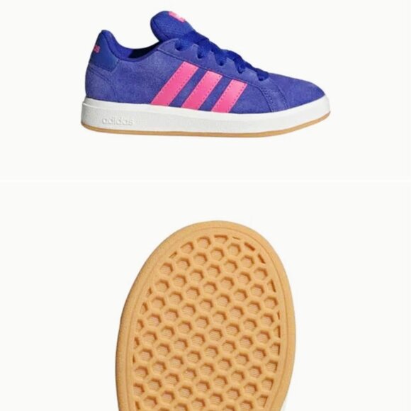 NWB- ADIDAS "Grand Court 00s" Shoes- Lucid Blue/Pulse Magenta- Big Kids- Size:7 - Picture 9 of 11